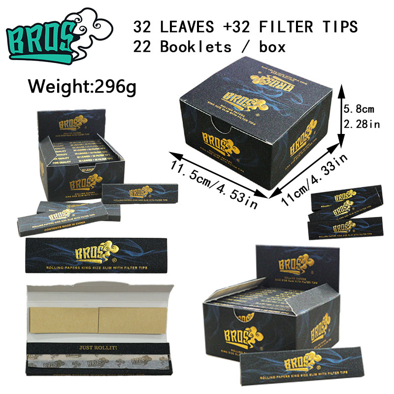 Tập giấy cuộn BROS 32L+32T – 22 tập/Hộp trưng bày, Dập nóng vàng